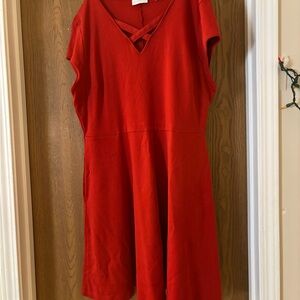 New York & Company Vibrant Red Mini Dress